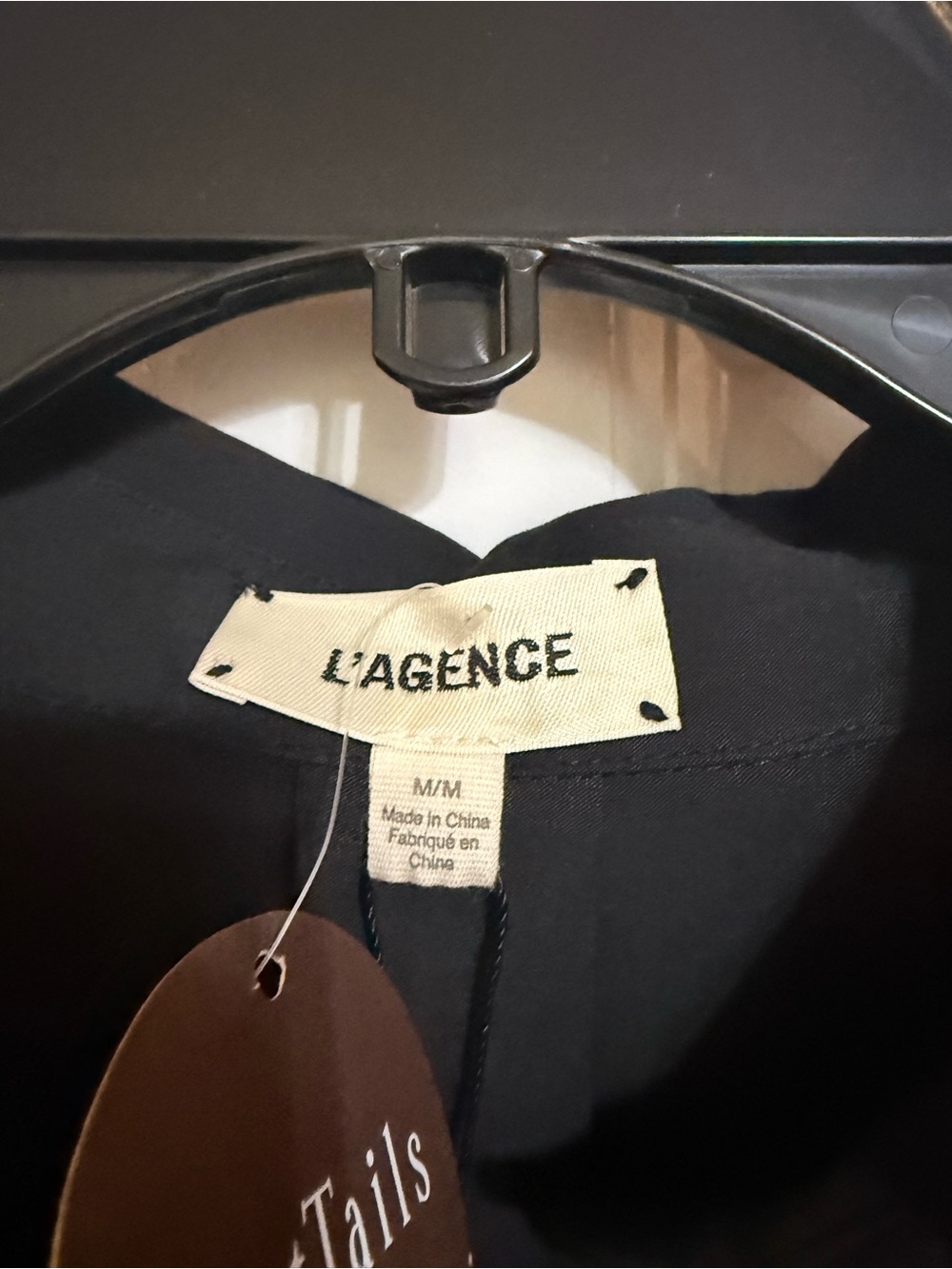 Lagence medium button down drop shirt black lace nwt - Picture 2 of 5